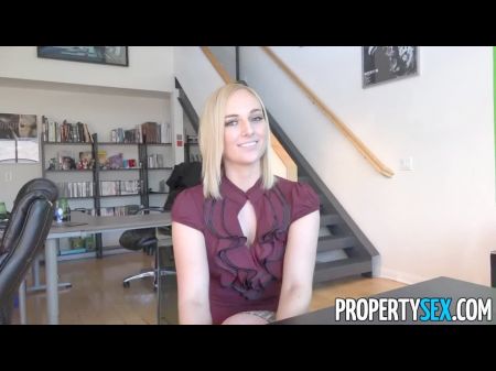 Агент по недвижимости propertysex убеждает клиента нанять
