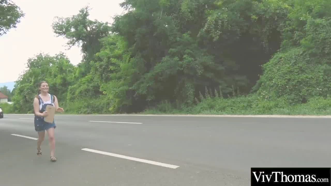 Voluptuous Lesbian Picks Up Perfect Hitchhiker And Shags Hotntubes