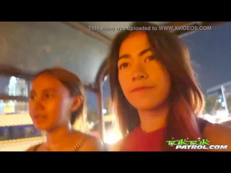 Супер крошечная 18-летняя тайская красотка с большой попкой из Бангкока скачет на tuktuk ft \u0026 period;