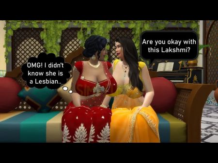 Том 1 Часть 4 Дези Индийский грудастый сари Тетя Лакшми встретила ее подругу -лесбиянки злых прихоти 