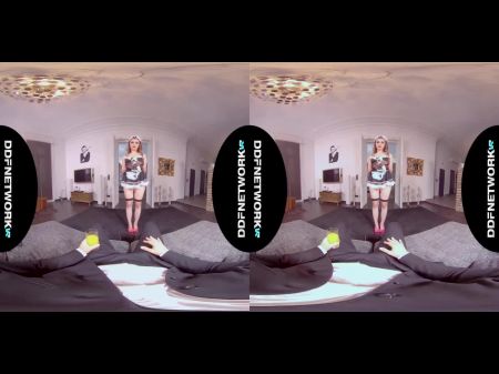 Французская VR Maid Lena Reif позволяет вам трахнуть ее чистую бритую влажную киску в POV 