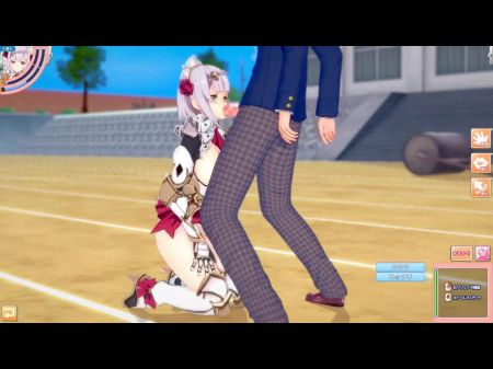 Hentai Game Koikatsu занимается сексом с большими сиськами Genshin Impact Noelle.3DCG Эротическое аниме -видео. 