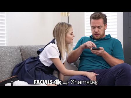 Facials4K - крошечная блондинка просит множественных сочительных лиц в тройке 