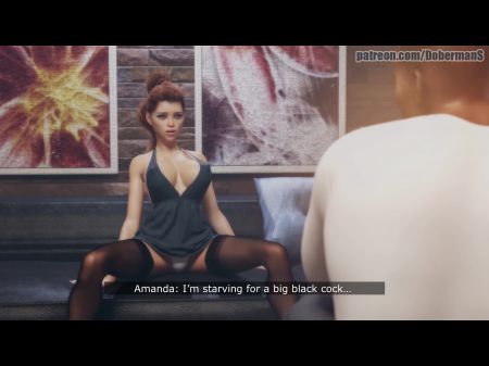 Dobermanstudio Amanda Эпизод 11 неверный глотающий черный сперма в баре перед ее парнем -рогоном Open Open Pussy Hot Black 