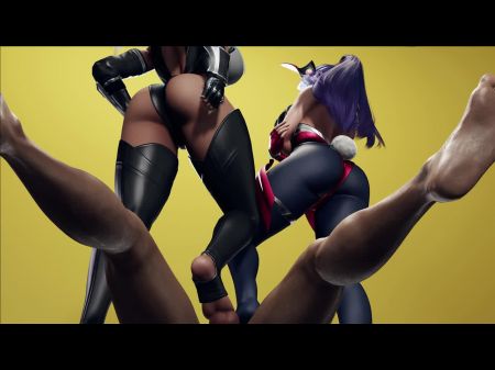Ryanreos Sexy Girls, наслаждающиеся твердым анальным сексом с членами 