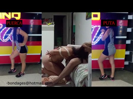 puerca humillada es puesta a chupar y a bailar. часть 1 