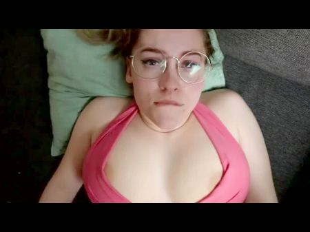 Секс раком и камшот с трясущимися сиськами на очки 