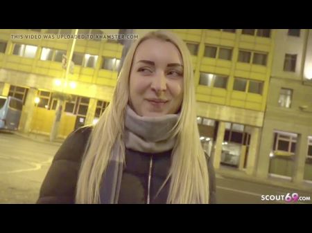 German Scout - University Legal Age Teenager Amaris Fucked At Street .