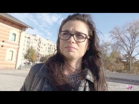 German Scout - University Teen Mira With Braces First Time