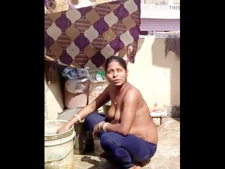 Pregnant Desi Indian Village Angel Bathing Outdoor: Porn 1f