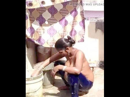 Pregnant Desi Indian Village Angel Bathing Outdoor: Porn 1f