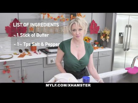 Mylf - Sexy Mature Chef Gets Creamy Jism On Her Massive Breast