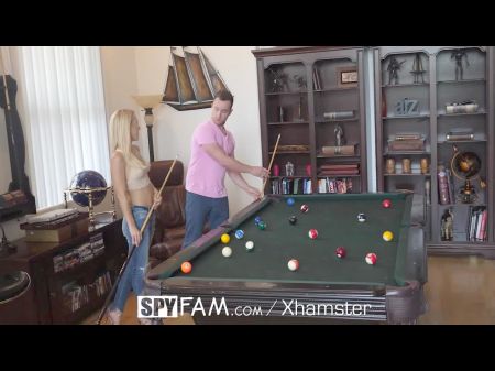 Stepmother Laura Bentley Fucks Stepson On Pool Table