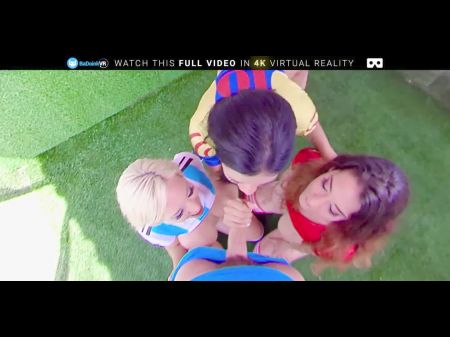 Badoinkvr Com Pov Group Sex With 4 Babes After Winning Goal