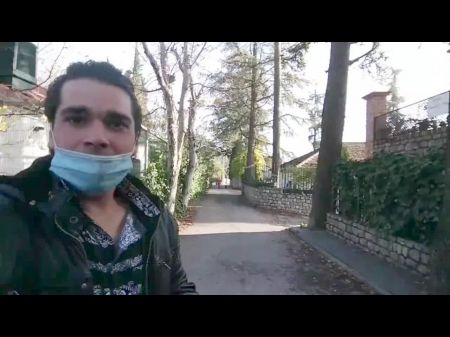Risky Penis Lick With Cum In Mouth Almost Caught On The .