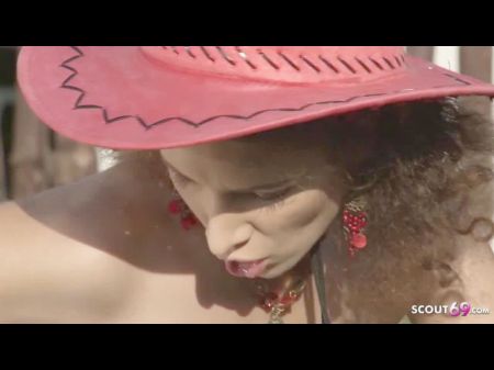 Rough Outdoor Butt Sex For Spindly Green Girl With Curly Hair Norah