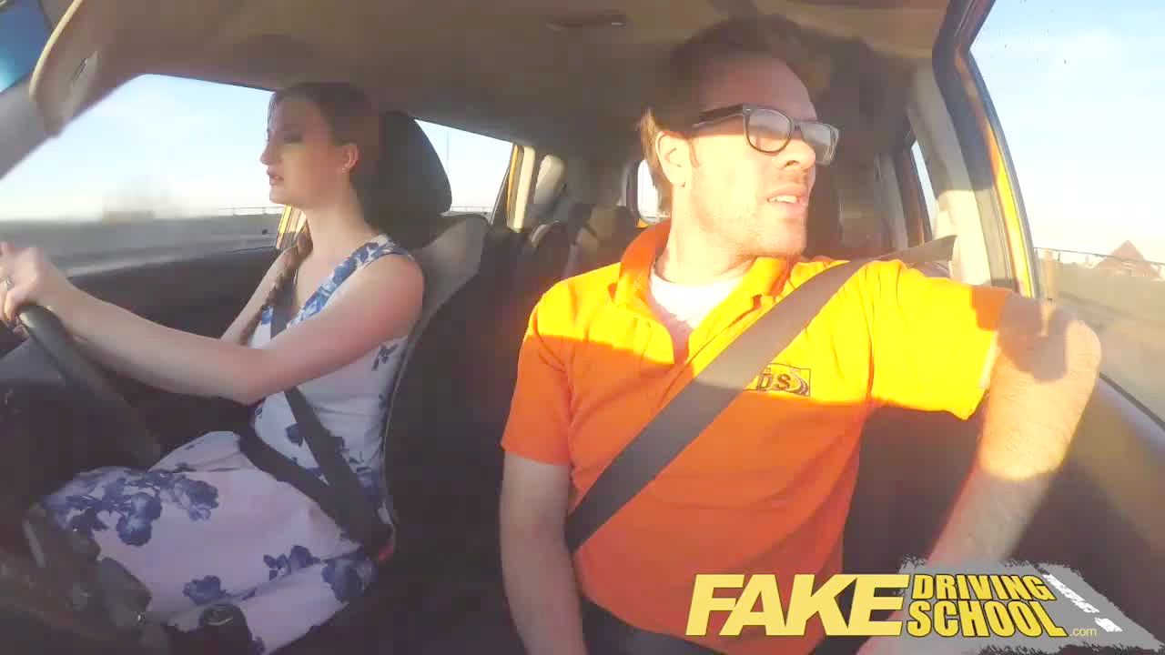 Fake Driving School Posh Freaky Redhead With Massive Boobs And Carrot