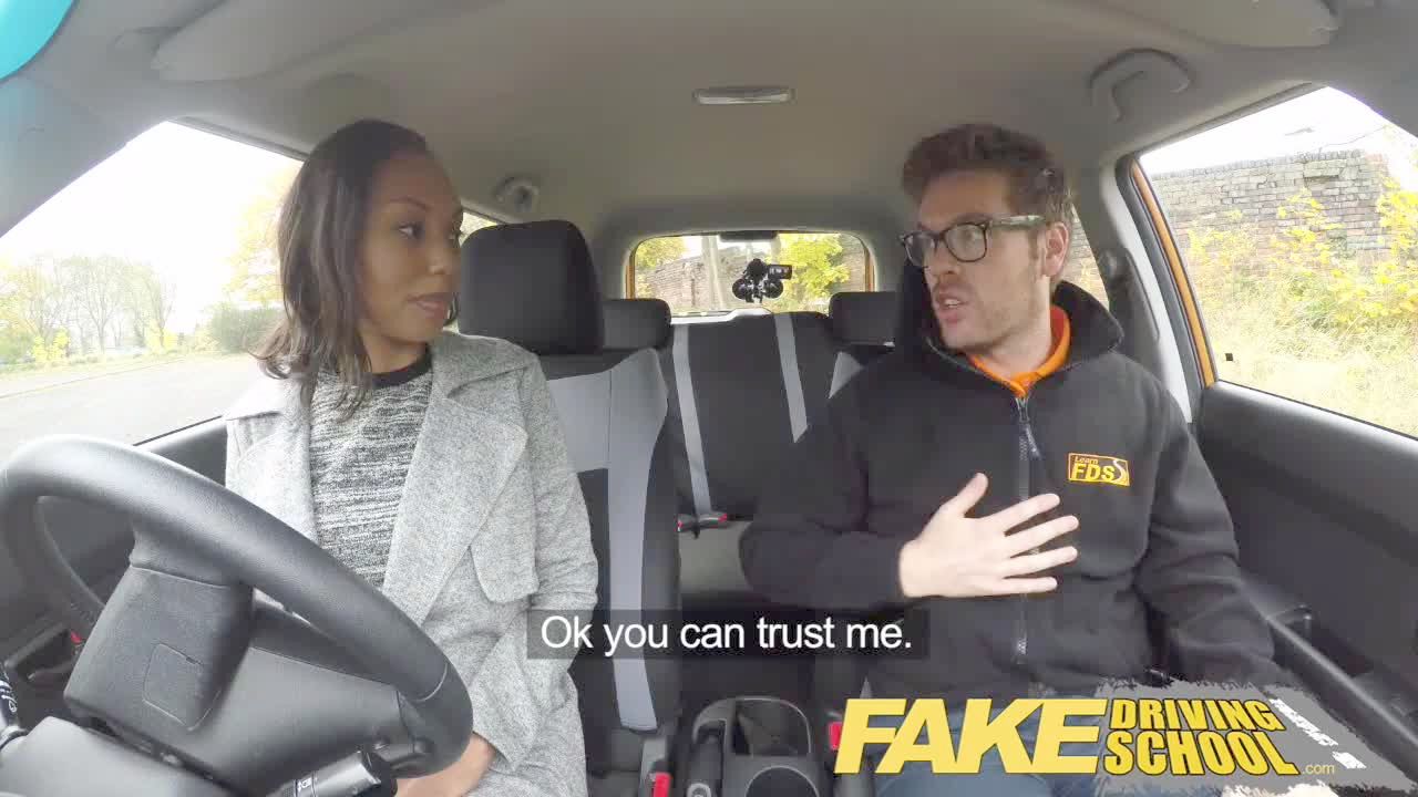 fake driving school nervous black 18 adolescent filled up by her ...