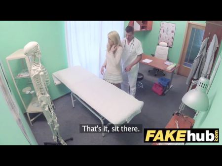 Fake Hospital Cranky Doctor Gives Light Haired Czech Woman Damp Panties