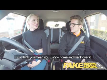 Fake Driving School Lesson Ends In Suprise Squirting Orgasm And Internal Ejaculation