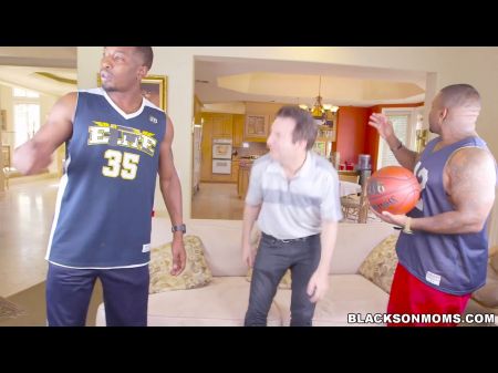 Handsome Sexy Mama Takes On 2 Basketball Studs On Blackonmoms (xa15362)
