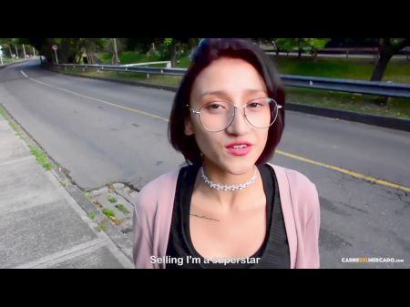 Carne Del Mercado - Colombian Green Girl Luna Castillo Gets Picked Up And Fucked Hard