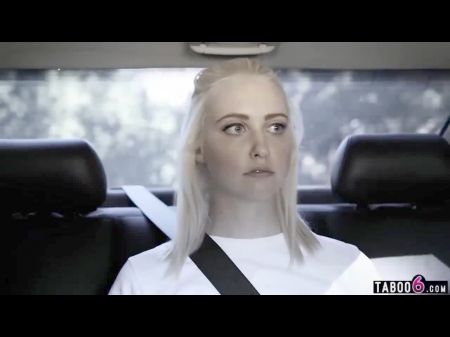 Stylish Blonde Babe Takes Hardcore Hammering Action by a Guy in Car Back Seat