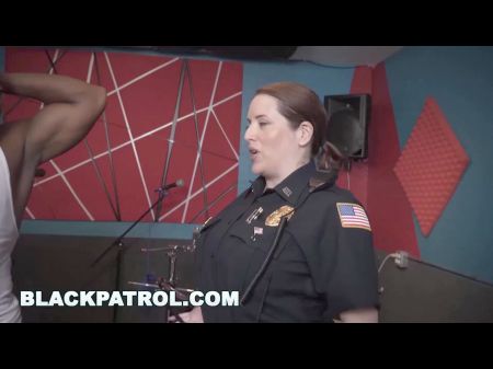Black -  Sexy Mother Police Officers With Massive Breast Act A Rapper