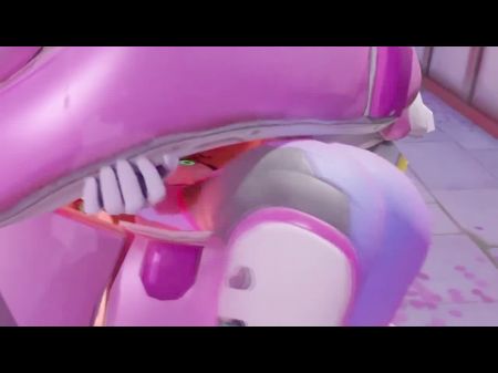 D Va Gets Stuck In Her Mech Then Anal Pounded
