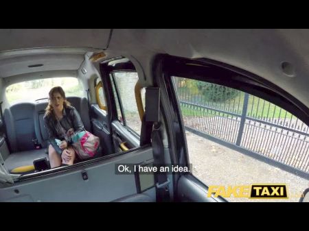 Фейковое такси, большая сексуальная испанская задница подпрыгивает, когда тугую киску трахают в кабине