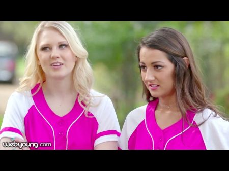 O treinamento de softball de Lily se transforma em adolescentes quentes sexo a três 