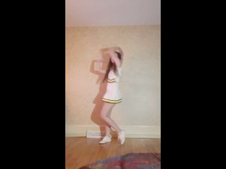 Limber First-timer Erotic Dances Out Of Her Cheer Uniform & Gets Naked For You