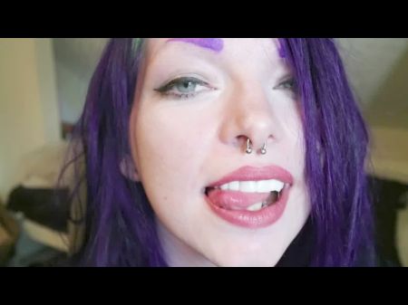 goth chick slobber tongue obsession