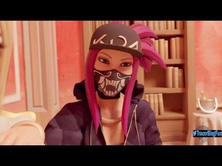 3 Dimensional Anime - League Of Legends - Hookup With And Akali