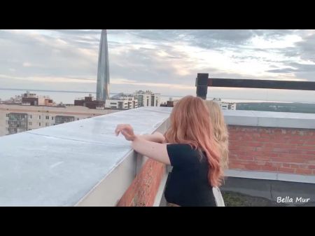 Brooke Skye Exposing Her on Rooftop in Naughty Action