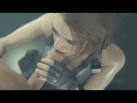 Jill Valentine Red Lip Liner Suck Off