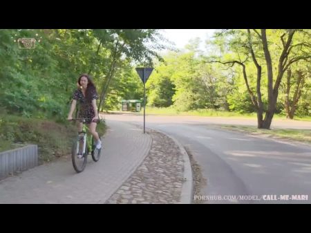 Charming Chick Ride Dildo On Bike