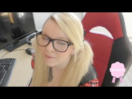 super-cute blondie dame gets fucked in school uniform yam-sized popshot on her glasses !