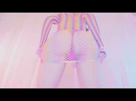 rainbow virgin - fishnet booty , backside butt-plug and oral pleasure