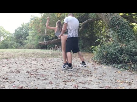 Risky Outdoor Nature Lovemaking At Park With Perfect 19 Years Aged Chick