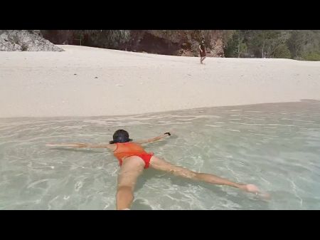 Slip Off & Butt Plug in öffentlicher tropischer Strand # Genießen Sie die Ansichten :) 