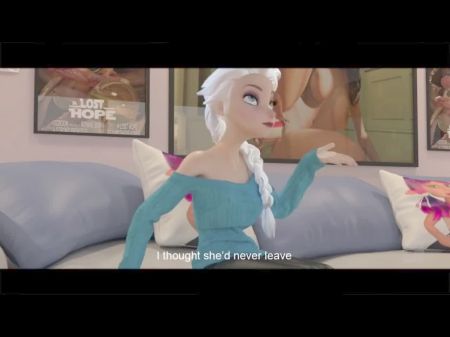 ELSA von Frozen reitet Fat Dildo und Cums 