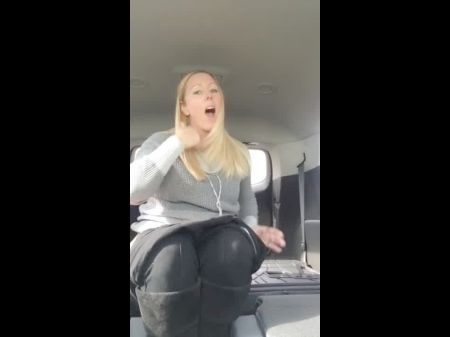 Blond Mummy Drizzles In Rental Vehicle !