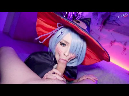 Rem Is Providing Her Cock-squeezing And Moist Beaver For Full Use( Close Up) - Halloween Edition Cut