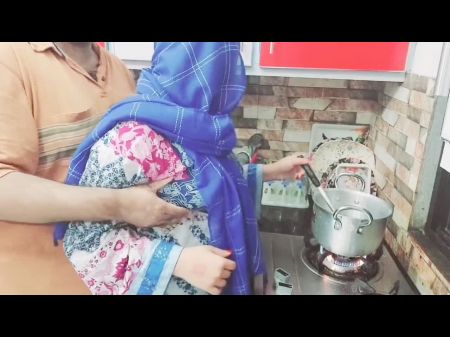 Desi Bashful Aunty Screwed In Kitchen By Cousin While Cooking