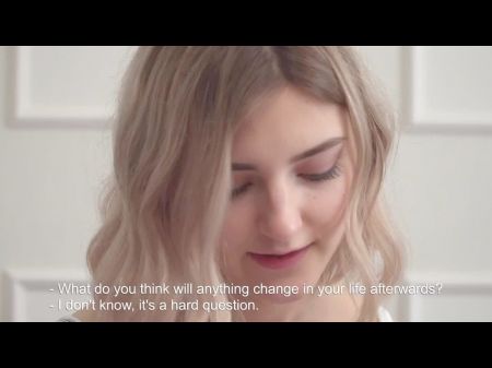 Chesty Towheaded Virgin Loses Her Chastity