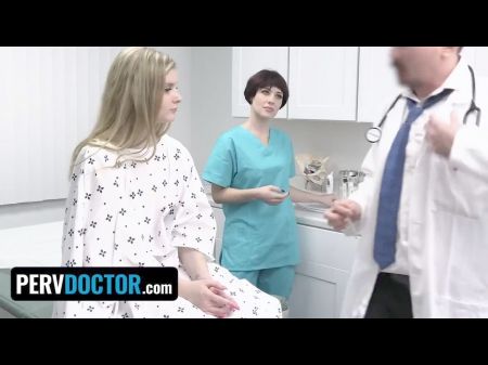 Pervert Medic - Cute Babe West Gets Used And Shagged In Pervert Threesome With Medic And Nurse