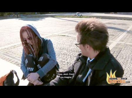 Doggystyle Couch Lovemaking With Ginger-haired Punk Chick Cat