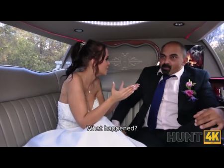 Hunt4k . Random Passerby Scores Sexy Bride In The Wedding Limo