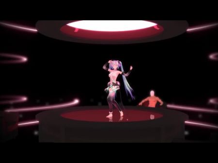 Naughty Hatsune Miku Miku Dança Vídeo MMD Hentai Ecchi Luvatorry japonês 